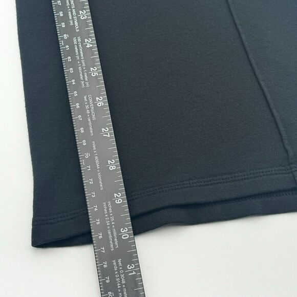 ATHLETA | Women's Medium Sierra Wide Loose Slit Hem Ankle Black‎ Stretchy Pants - Picture 9 of 10